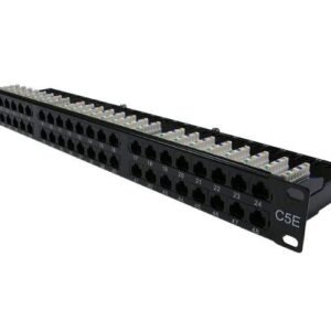 48 Port High Density CAT5E Unshielded Patch Panel - 1U